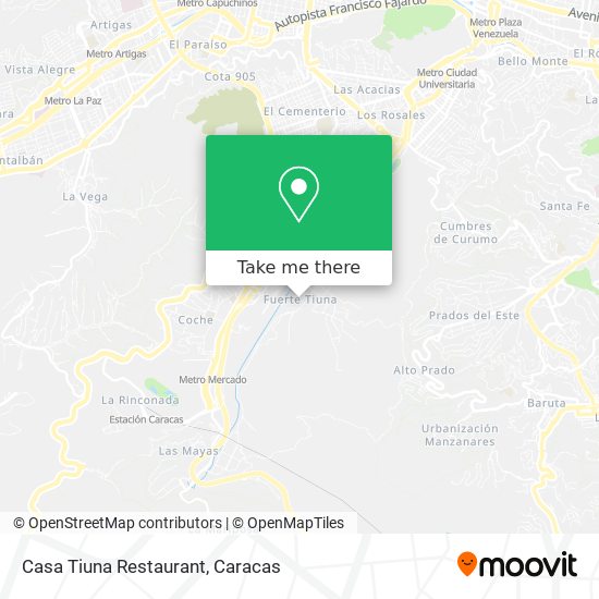 Casa Tiuna Restaurant map