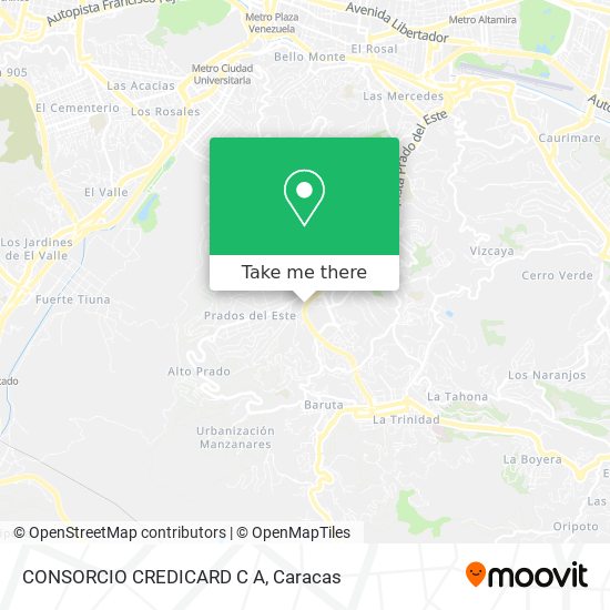 CONSORCIO CREDICARD C A map