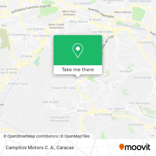 Mapa de Campitos Motors C. A.