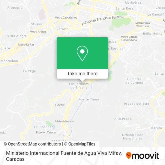 Mapa de Ministerio Internacional Fuente de Agua Viva Mifav