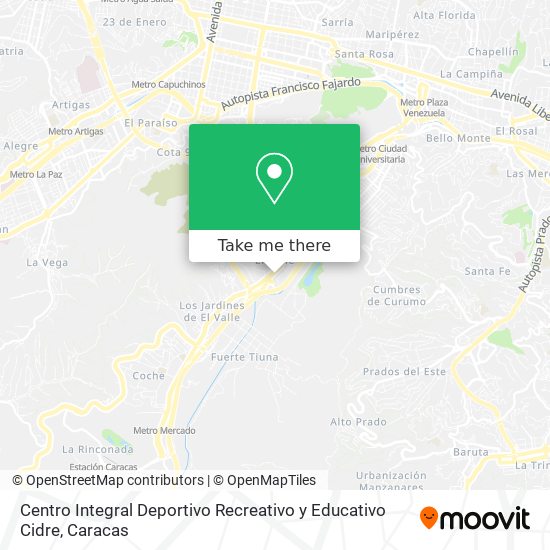 Mapa de Centro Integral Deportivo Recreativo y Educativo Cidre