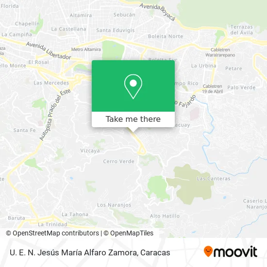 Mapa de U. E. N. Jesús María Alfaro Zamora