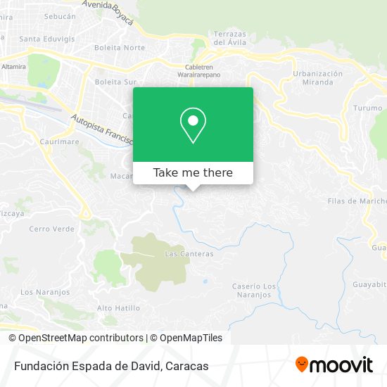 Fundación Espada de David map