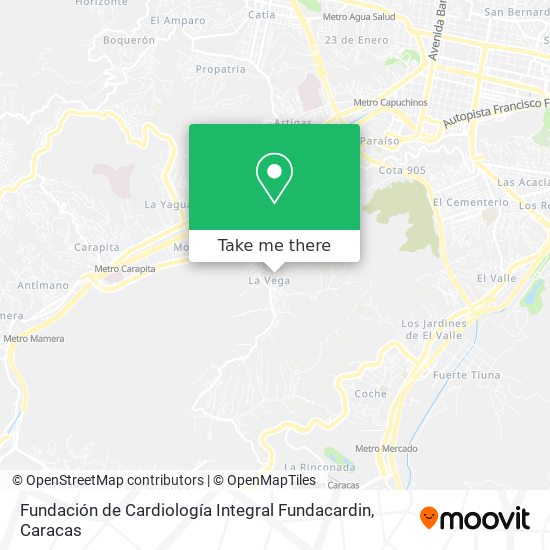 Fundación de Cardiología Integral Fundacardin map