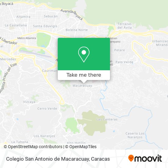 Colegio San Antonio de Macaracuay map