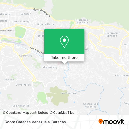 Room Caracas Venezuela map