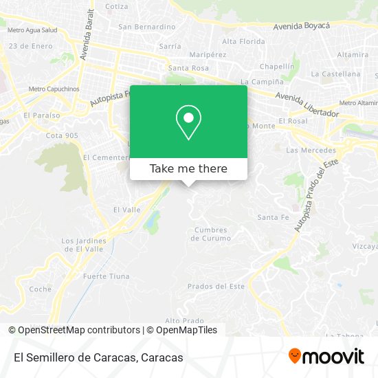 El Semillero de Caracas map
