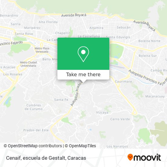 Cenaif, escuela de Gestalt map