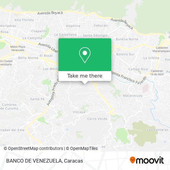 Mapa de BANCO DE VENEZUELA