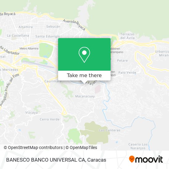 BANESCO BANCO UNIVERSAL CA map