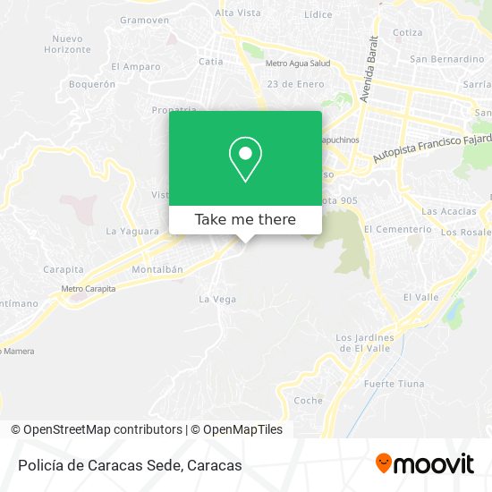 Policía de Caracas Sede map