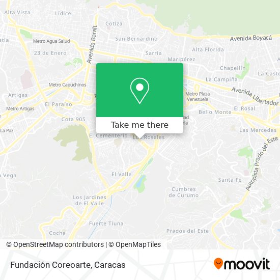 Fundación Coreoarte map