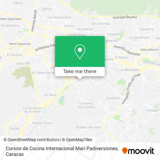 Cursos de Cocina Internacional Mari Padiversiones map