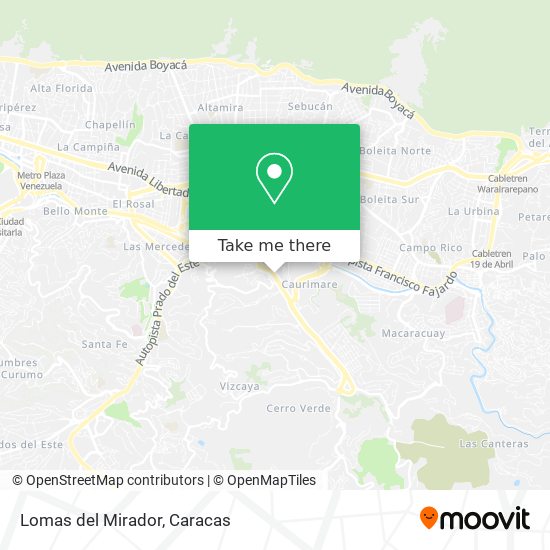 Lomas del Mirador map