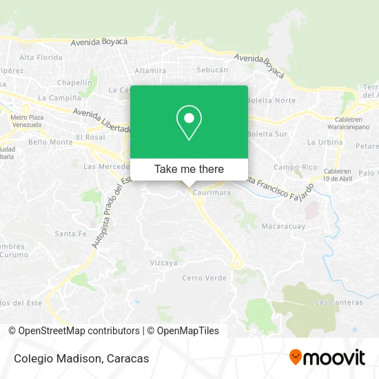 Colegio Madison map