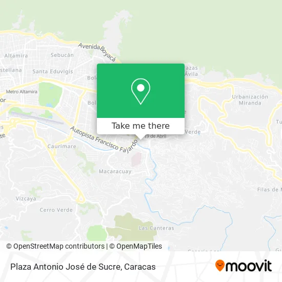 Mapa de Plaza Antonio José de Sucre