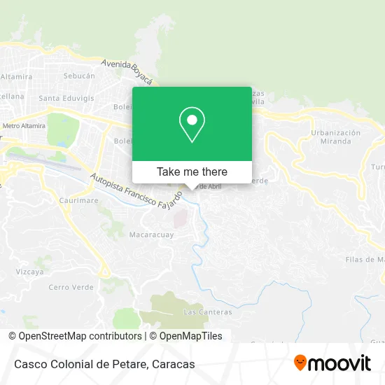 Casco Colonial de Petare map