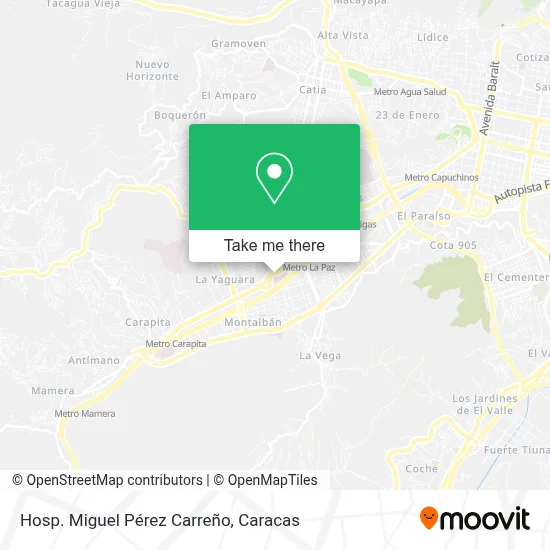 Hosp. Miguel Pérez Carreño map