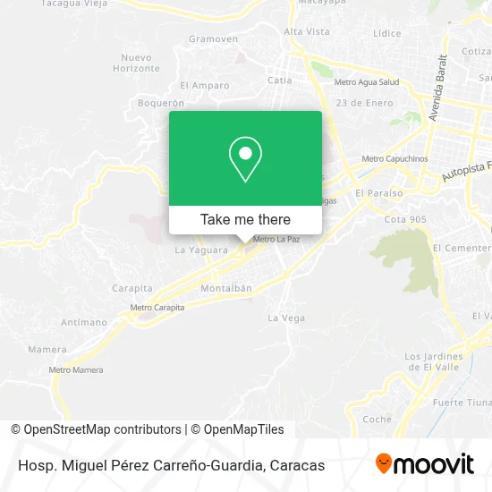 Hosp. Miguel Pérez Carreño-Guardia map