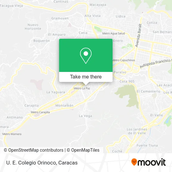 Mapa de U. E. Colegio Orinoco