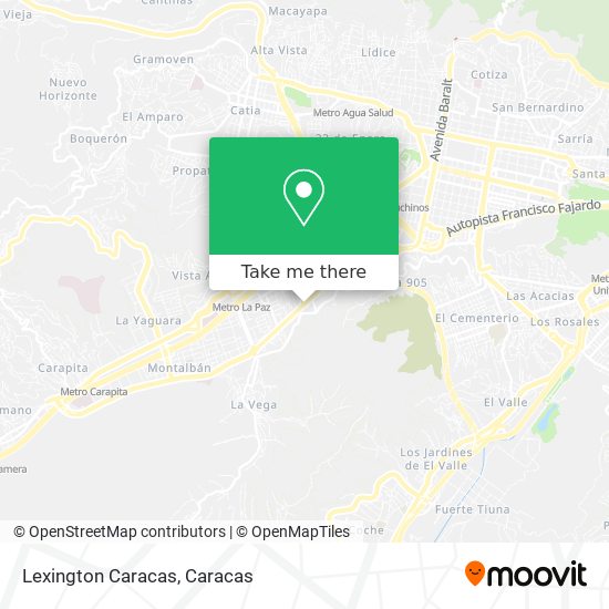 Lexington Caracas map