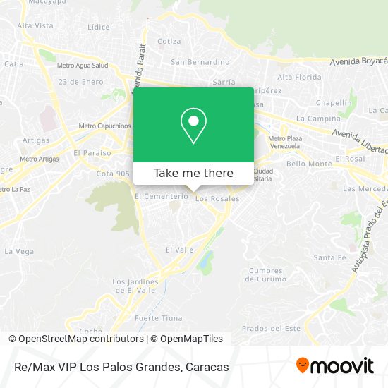 Re/Max VIP Los Palos Grandes map