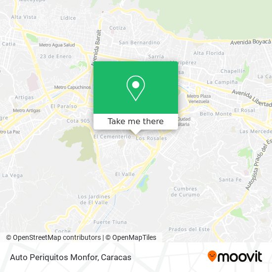 Auto Periquitos Monfor map