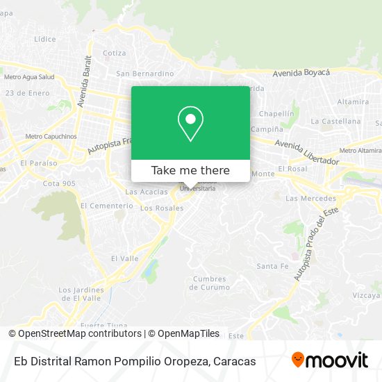 Mapa de Eb Distrital Ramon Pompilio Oropeza