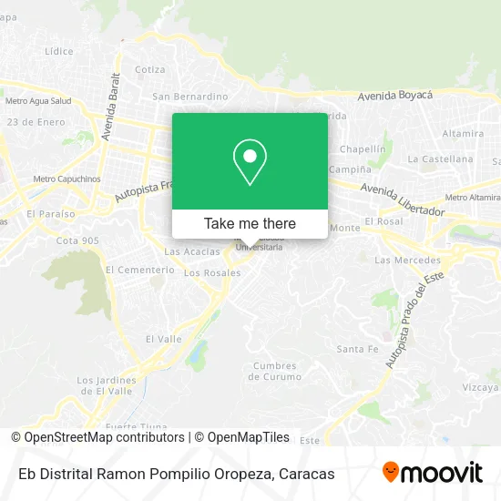Mapa de Eb Distrital Ramon Pompilio Oropeza