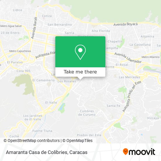 Amaranta Casa de Colibries map