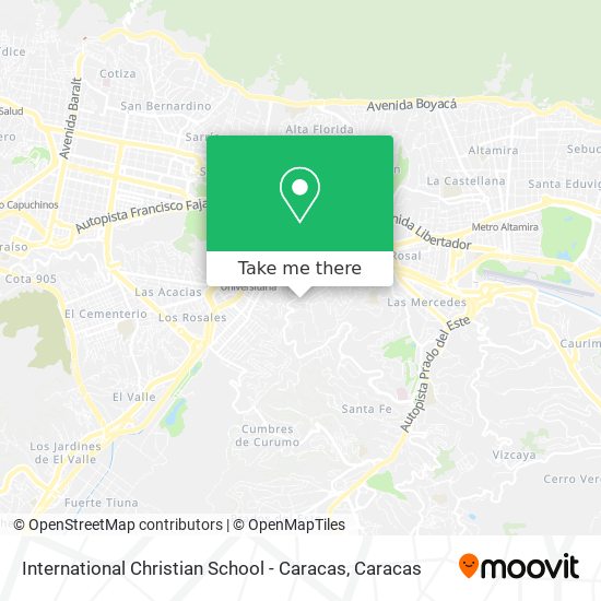International Christian School - Caracas map