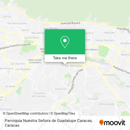 Parroquia Nuestra Señora de Guadalupe Caracas map