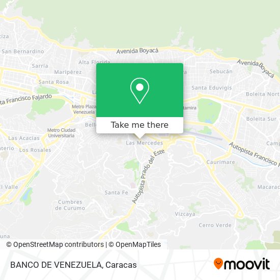 BANCO DE VENEZUELA map