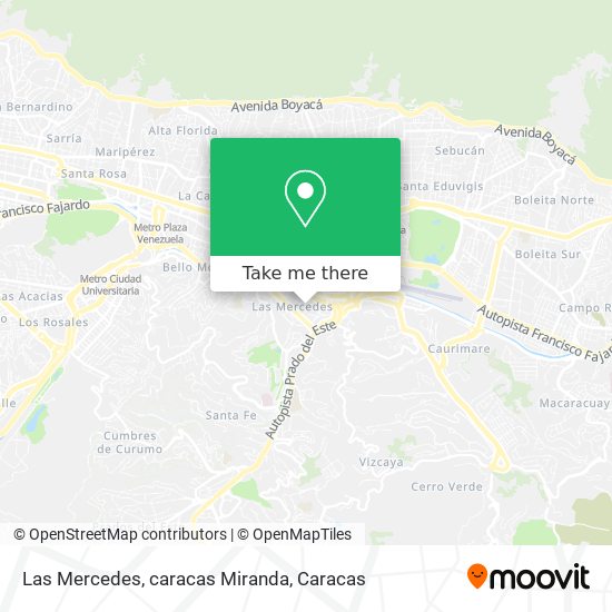 Las Mercedes, caracas Miranda map