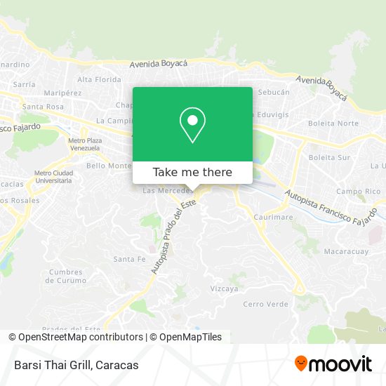 Mapa de Barsi Thai Grill