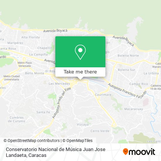 Conservatorio Nacional de Música Juan Jose Landaeta map