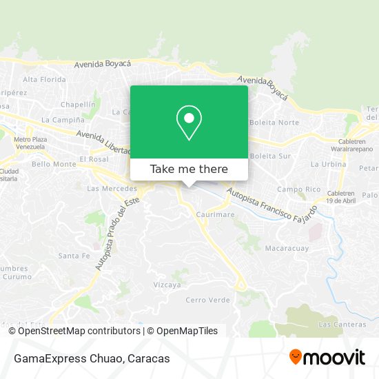 GamaExpress Chuao map