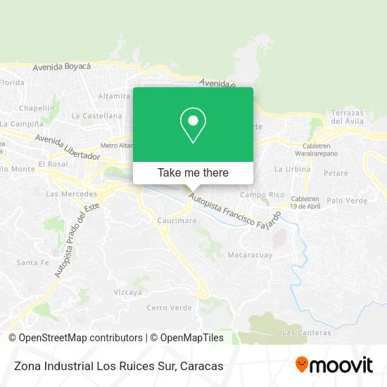 Zona Industrial Los Ruices Sur map