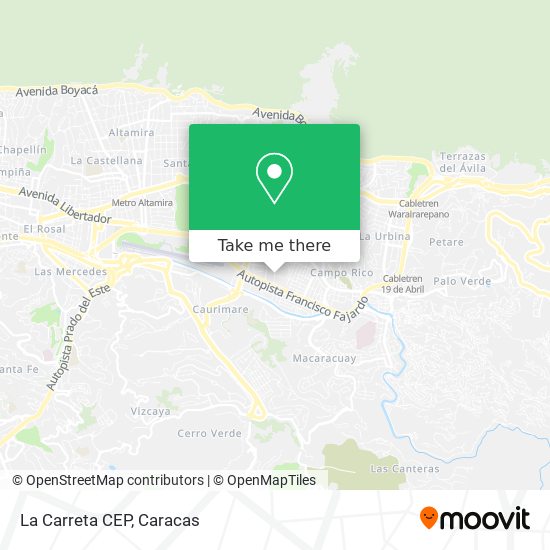 Mapa de La Carreta CEP