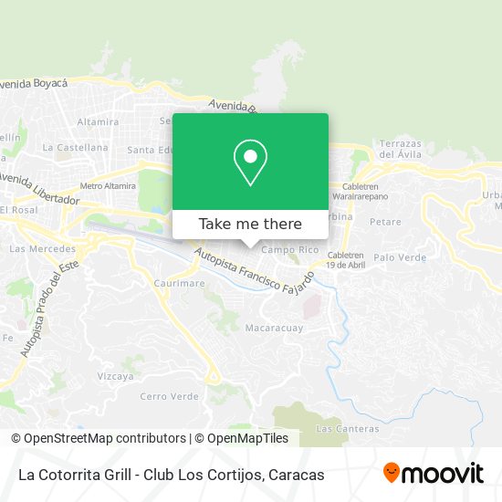 La Cotorrita Grill - Club Los Cortijos map