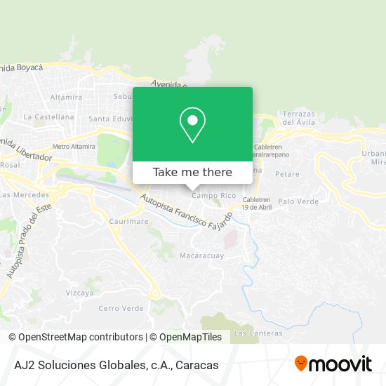 AJ2 Soluciones Globales, c.A. map