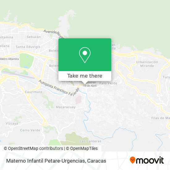 Materno Infantil Petare-Urgencias map