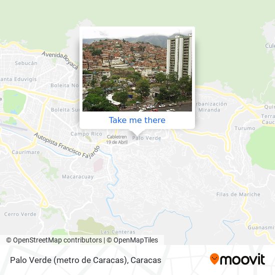 Palo Verde (metro de Caracas) map