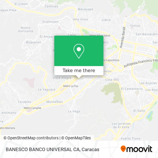 Mapa de BANESCO BANCO UNIVERSAL CA