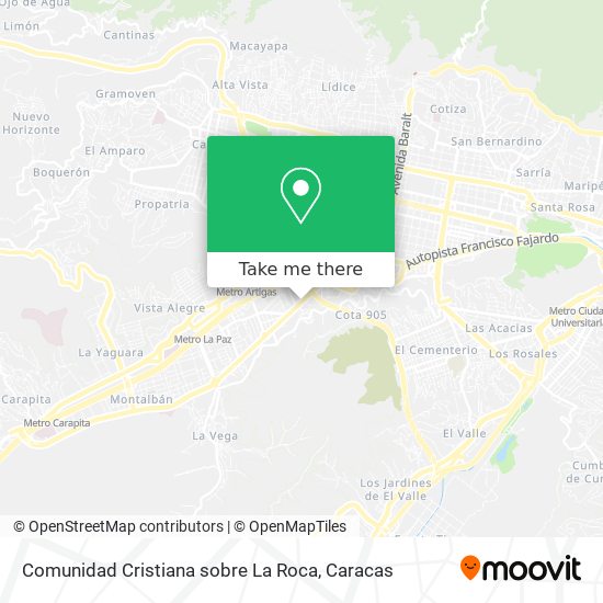 Comunidad Cristiana sobre La Roca map