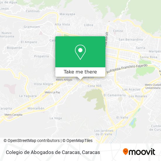 Colegio de Abogados de Caracas map