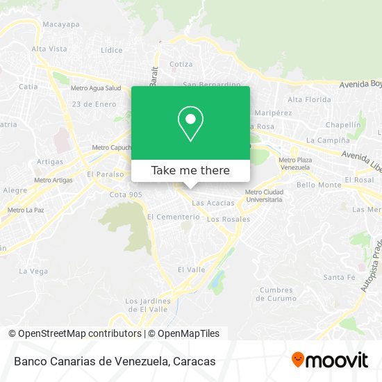 Banco Canarias de Venezuela map