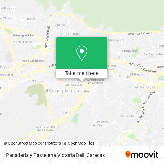 Mapa de Panadería y Pastelería Victoria Deli