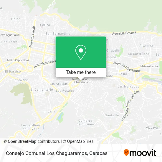 Consejo Comunal Los Chaguaramos map