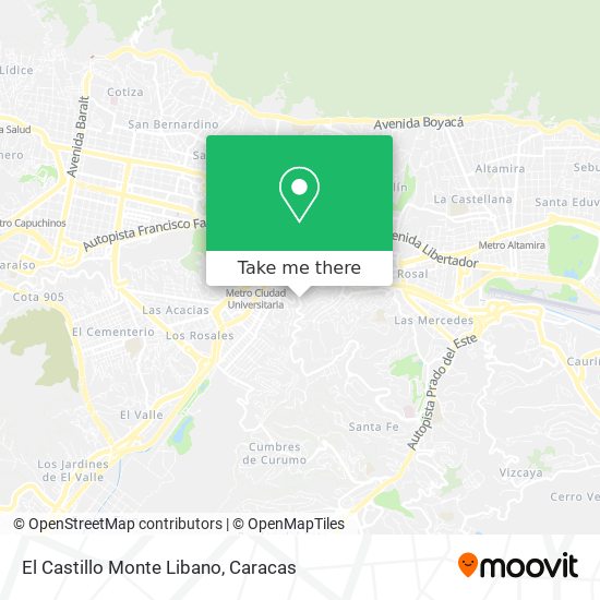 Mapa de El Castillo Monte Libano